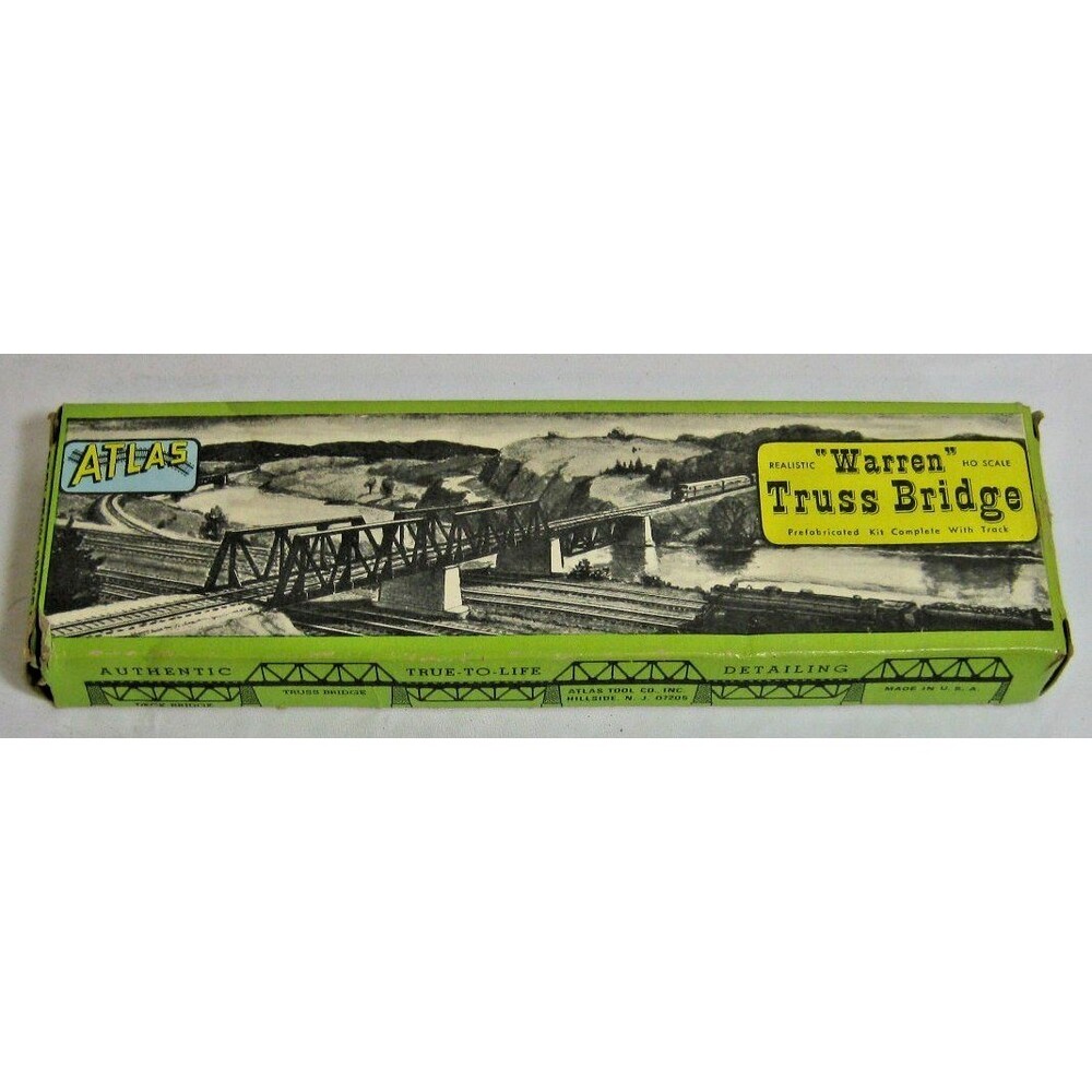Vintage ATLAS Warren Truss Bridge Kit HO #83 in Original Box With Instructions